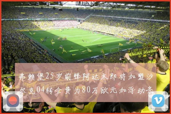 弗赖堡25岁前锋阿达木即将加盟沙尔克04转会费为80万欧元加浮动条件