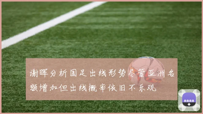 谢晖分析国足出线形势尽管亚洲名额增加但出线概率依旧不乐观